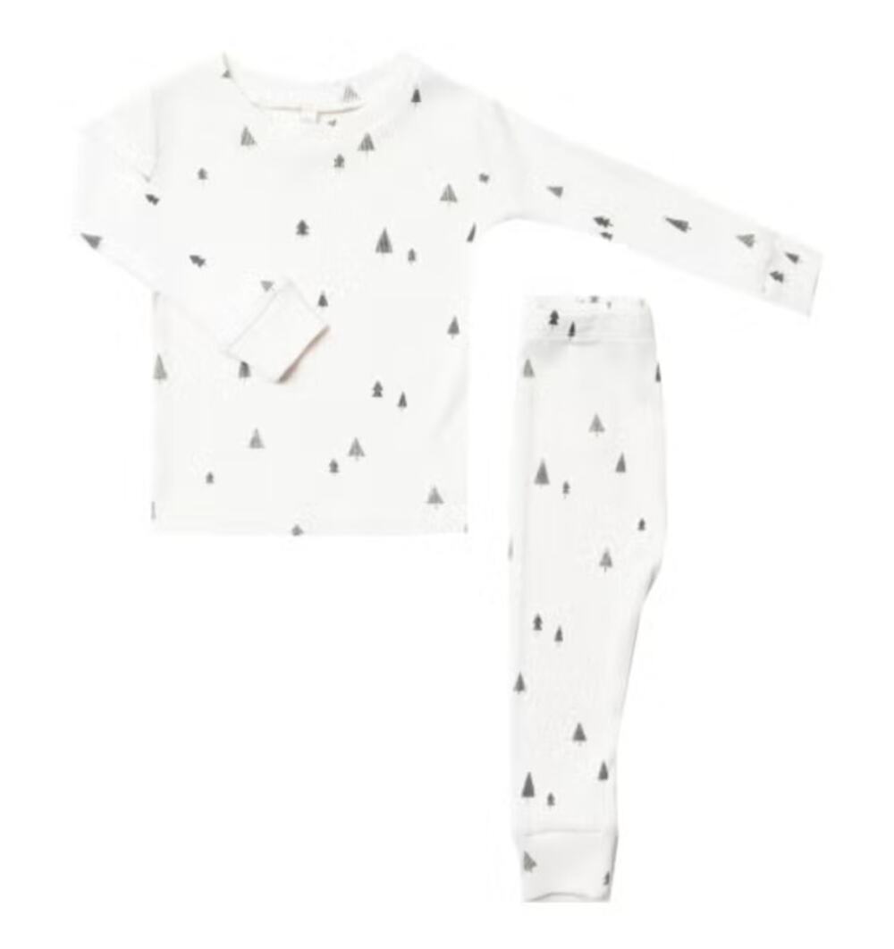 Rylee Cru Trees Pajama Set PJs Ribbed Outfit Gender Neutral Baby Boy 3-6 Months
